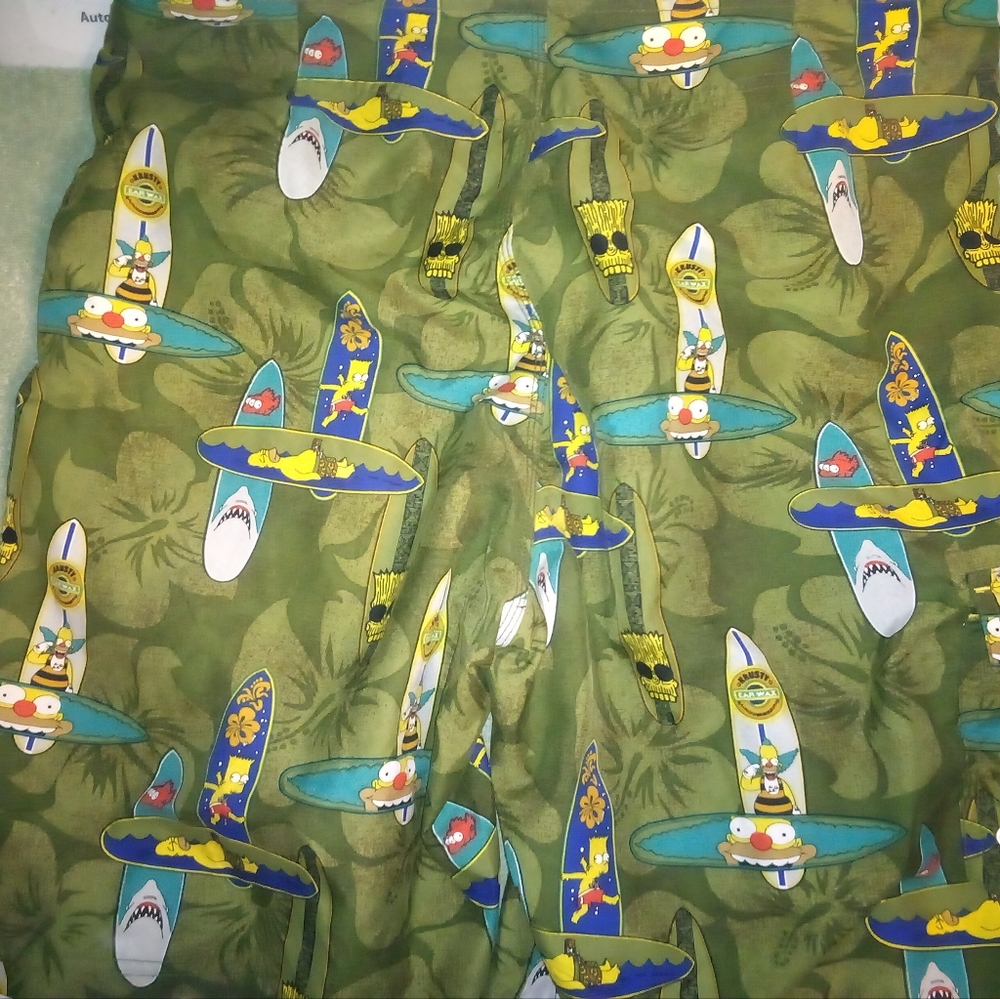 VINTAGE BART SIMPSON SWIM TRUNKS SIZE 36"